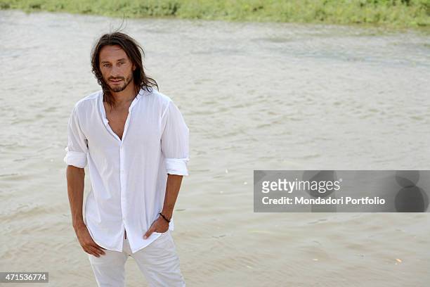 "The French dj Bob Sinclar, pseudonym of Christophe Le Friant, during a photo shoot on July 1st on the beach of Fregene, Rome . "