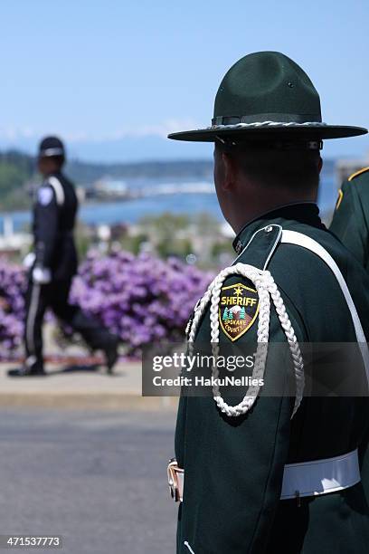 law enforcement memorial ceremony - sheriff deputies stock pictures, royalty-free photos & images