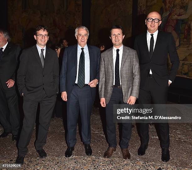 Deputy Mayor for Culture Filippo Del Corno, Mayor of Milan Giuliano Pisapia, Mayor of Florence Dario Nardella and Gucci President and CEO Marco...