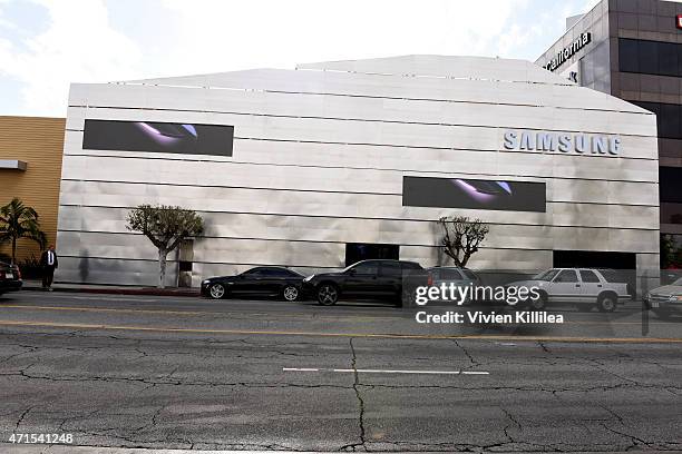 General view at the Samsung Studio LA Launch Event across from the Grove on April 28, 2015 in Los Angeles, California.