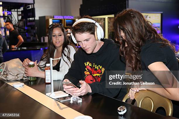 Guests enjoy the Samsung Studio LA Launch Event across from the Grove on April 28, 2015 in Los Angeles, California.