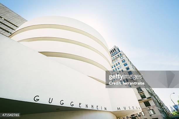 museo guggenheim de nueva york - museo guggenheim de nueva york fotografías e imágenes de stock