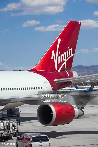 virgin atlantic - virgin plane stock pictures, royalty-free photos & images