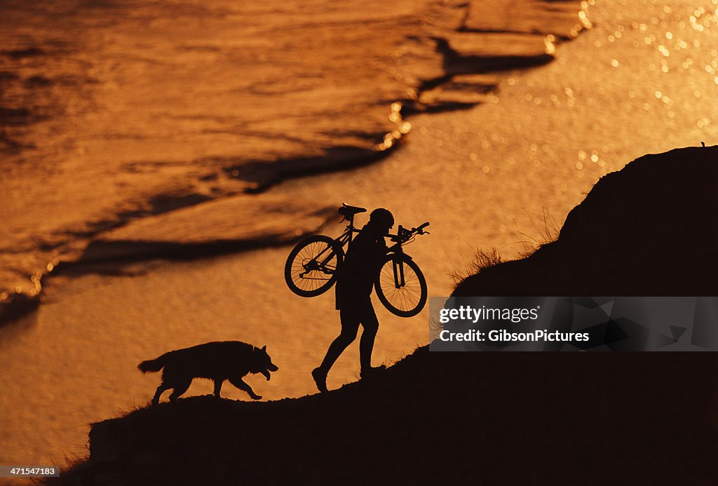 Bike Rider and Dog