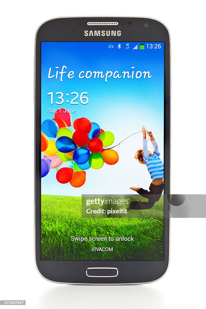 Samsung Galaxy S4 with clipping path