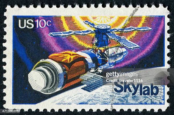 skylab stamp - nasa stock pictures, royalty-free photos & images