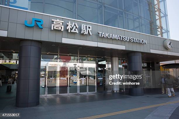takamatsu station in japan - takamatsu bildbanksfoton och bilder