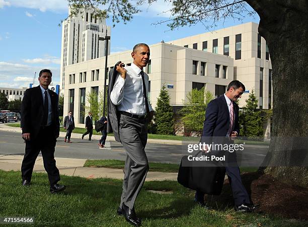 Obama Walter Reed U.S. President Barack Obama departs Walter Reed National Military ...