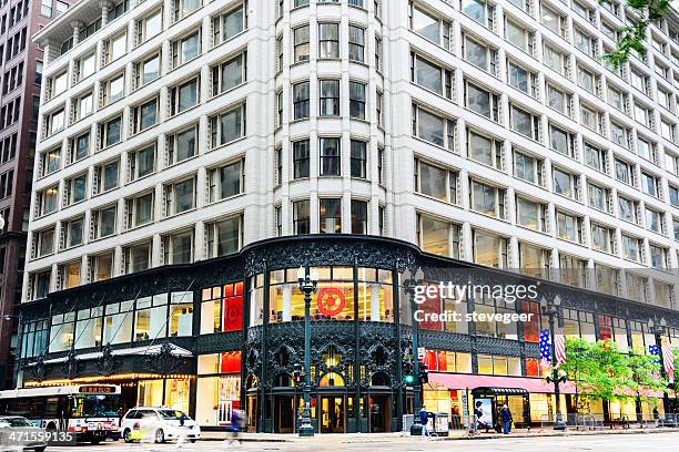 landmark department store on state street in chicago - state street bildbanksfoton och bilder