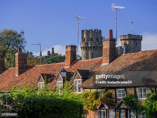 cottage - warwick castle stock pictures, royalty-free photos & images