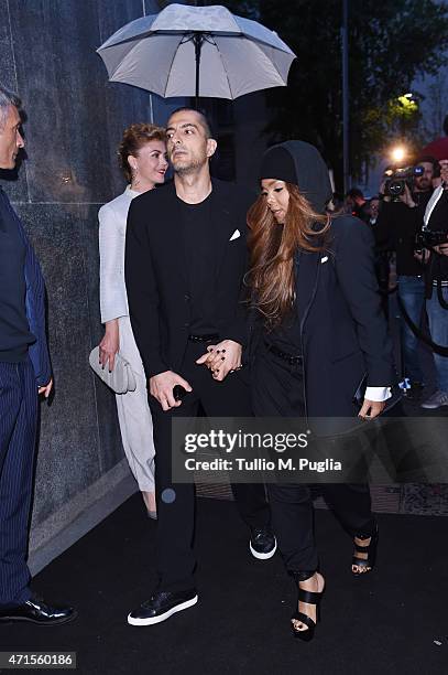 Wissam Al Mana and Janet Jackson attend the Giorgio Armani 40th Anniversary Dinner Reception at Nobu on April 29, 2015 in Milan, Italy.