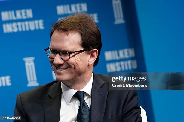 Peter Rice, chairman and chief executive officer of Fox Networks Group Inc., smiles during the annual Milken Institute Global Conference in Beverly...