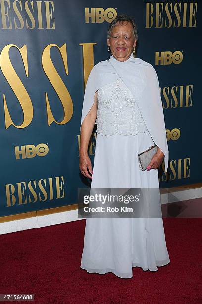 Beverly Ann Clarke, granddaughter of Bessie Smith attends the "Bessie" New York screening at The Museum of Modern Art on April 29, 2015 in New York...