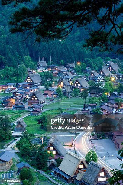 shirakawa-go - shirakawa go stockfoto's en -beelden