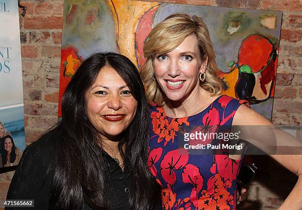 Claudia Avila and author Kelley Paul pose for a photo at Capitol File's book release party for Kelley Paul's "True and Constant Friends" on April 29,...
