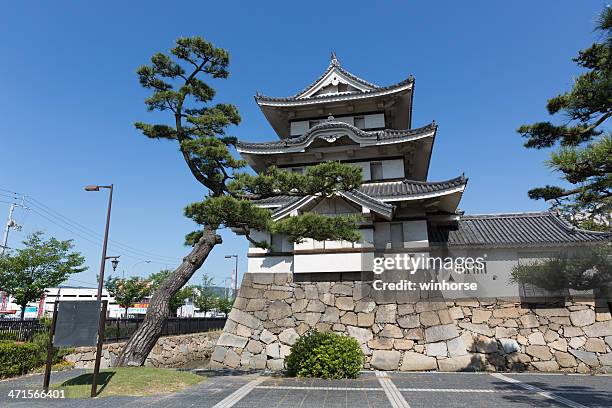 takamatsu castle in japan - takamatsu bildbanksfoton och bilder