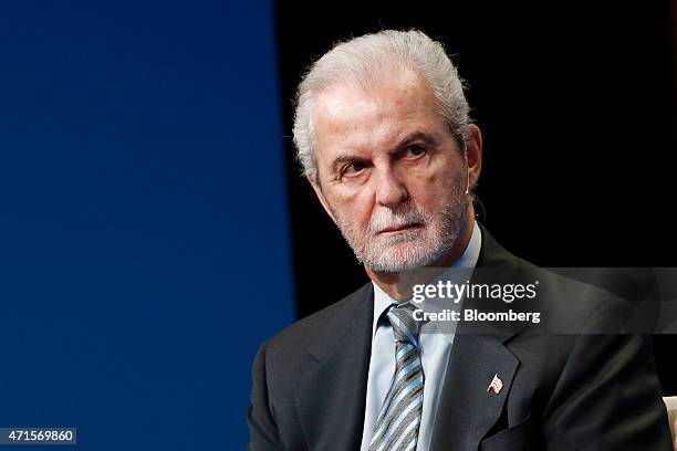 John Calamos, chief executive officer and global co-chief investment officer of Calamos Asset Management Inc., listens during the annual Milken...