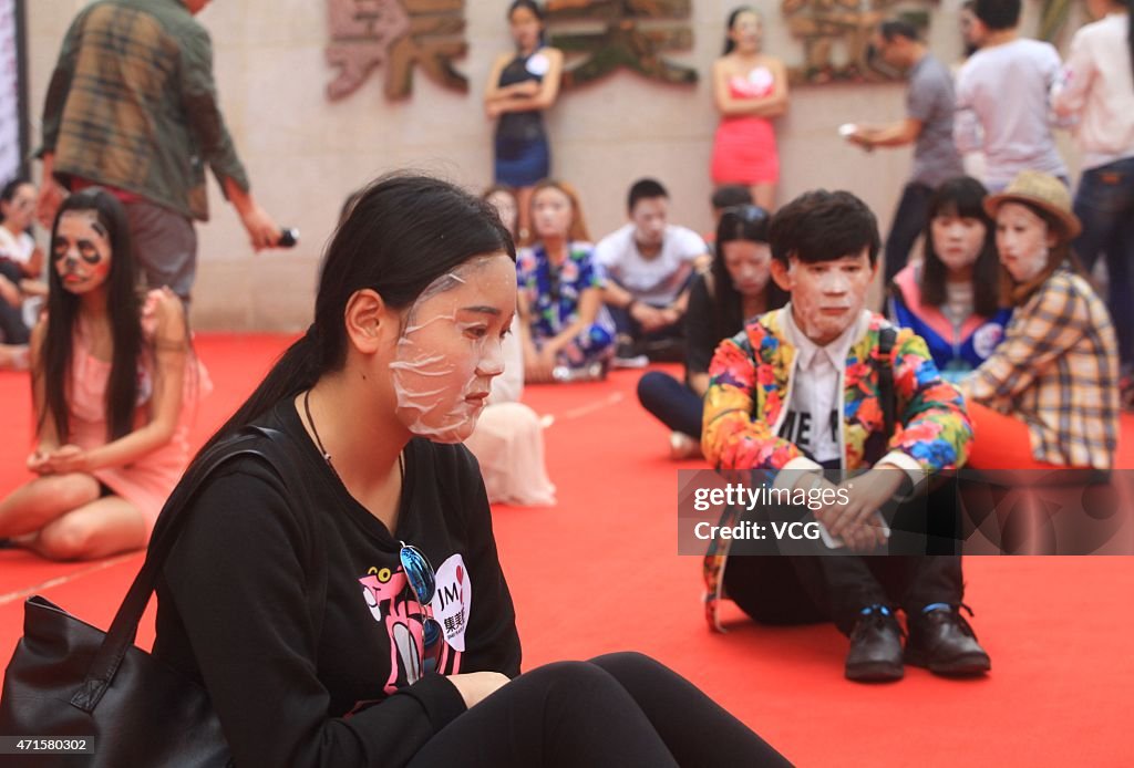 Staring Contest With Facial Masks In Jinan
