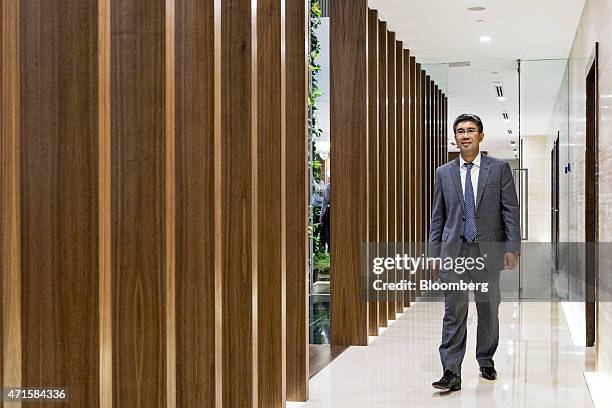 Tengku Zafrul Aziz, chief executive officer of CIMB Group Holdings Bhd., arrives for an interview in Kuala Lumpur, Malaysia, on Wednesday, April 29,...