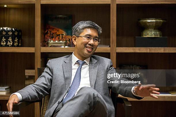 Tengku Zafrul Aziz, chief executive officer of CIMB Group Holdings Bhd., speaks during an interview in Kuala Lumpur, Malaysia, on Wednesday, April...