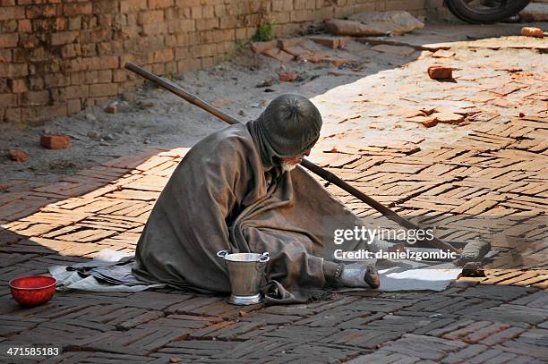 leprosy in nepal - beggar stock pictures, royalty-free photos & images