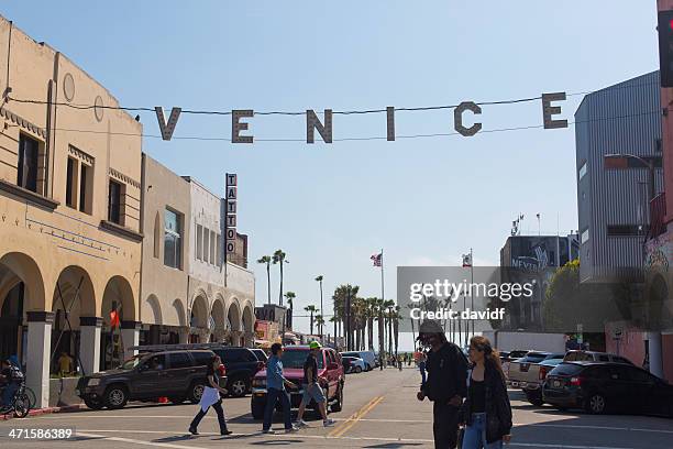 venice beach sign - venice beach stock pictures, royalty-free photos & images