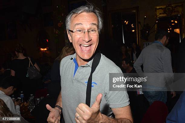 Tv presenter Laurent Petitguillaume attends the Gregory Bakian's '1er EP Eponyme' Concert Launch Party at Le Reservoir on April 29, 2015 in Paris,...