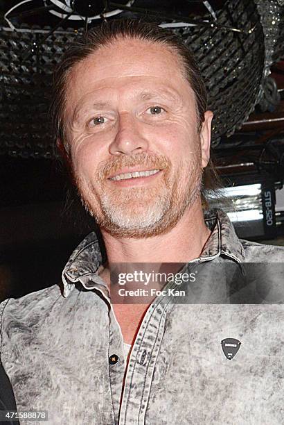 Football Champion Emmanuel Petit attends the Gregory Bakian's '1er EP Eponyme' Concert Launch Party at Le Reservoir on April 29, 2015 in Paris,...