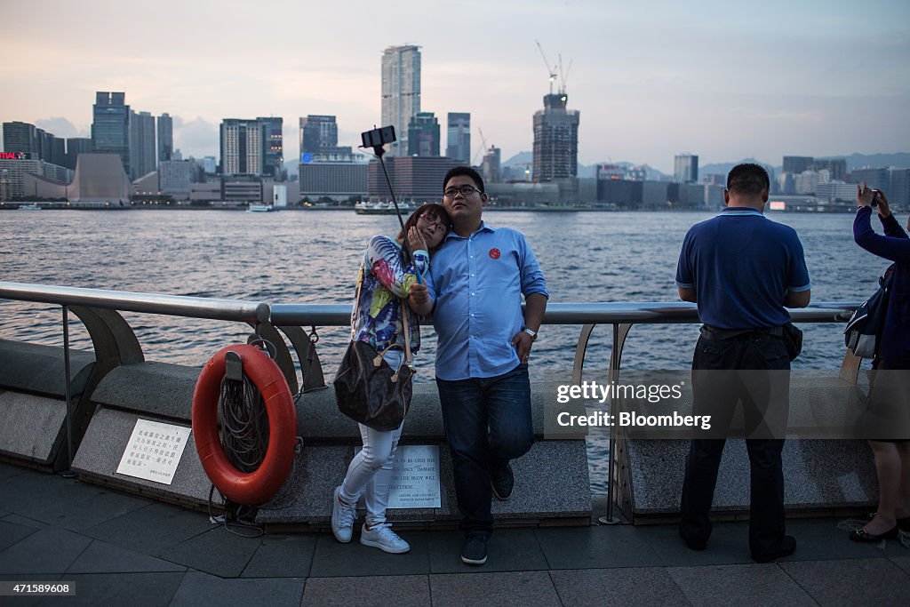 Images Of Sightseers As Hong Kong Launches Campaign To Lure Tourists