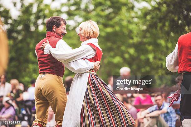 swedish midsummer celebration - traditional ceremony stock pictures, royalty-free photos & images