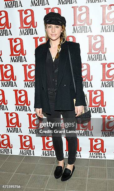 Casey LaBow attends the 'Trash Cuisine' Off Broadway Opening Night at La MaMa Theater on April 29, 2015 in New York City.