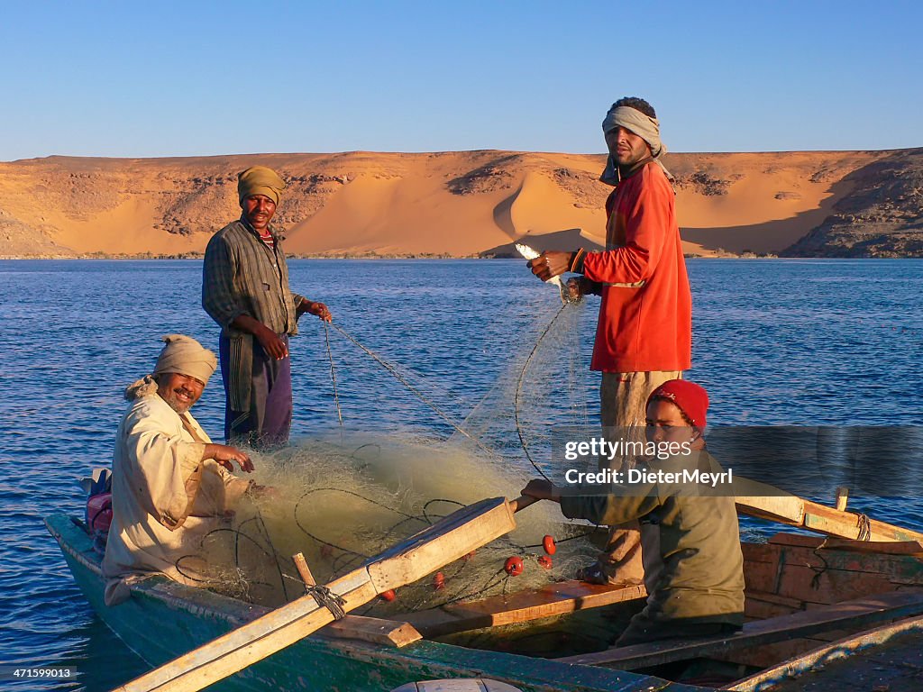 Nubian fisher on lake Nasser
