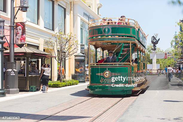 grove trolley car - the grove los angeles stock pictures, royalty-free photos & images