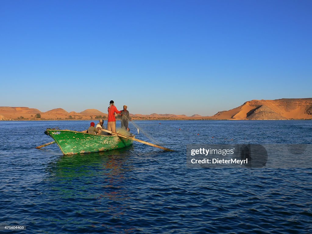 Nubian fisher on lake Nasser
