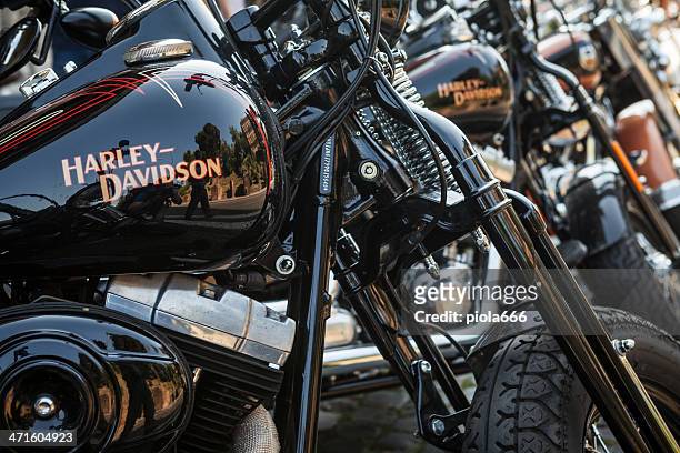 harley davidson anniversary in rome - harley davidson stock pictures, royalty-free photos & images