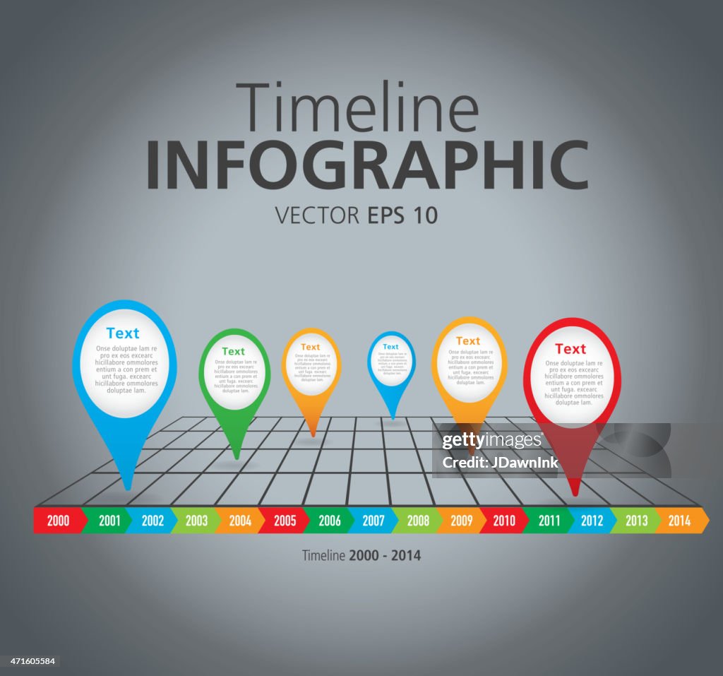 Apa Timeline Graph Colorful Chart Timeline Infographic With Graph Comparison High-Res ...