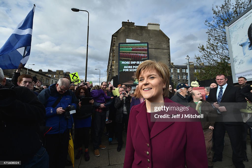 Nicola Sturgeon Launches The SNP's Final Campaign Poster