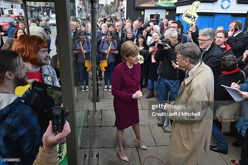 SNP Leader And First Minister Nicola Sturgeon Launches The Final SNP snp-leader-and-first-minister-nicola-sturgeon-launches-the-final-snp