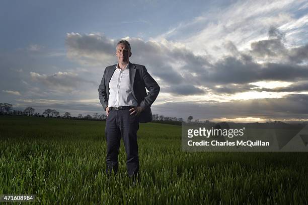 Democratic Unionist Party Westminster candidate Ian Paisley Jr poses for a portrait on April 29, 2015 in Ballymoney, Northern Ireland. Son of the...