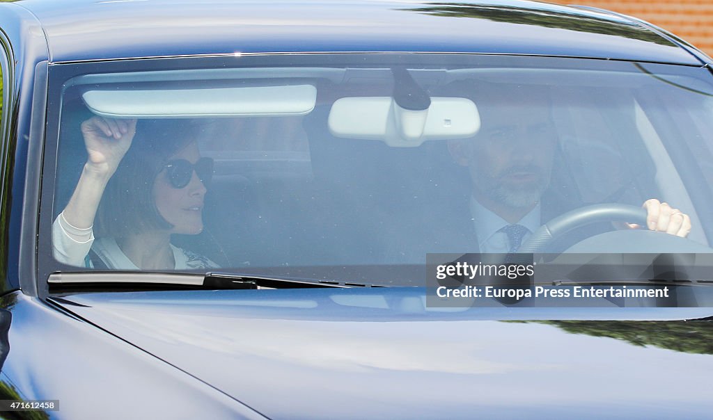 Spanish Royals Sighting In Madrid - April 29, 2015