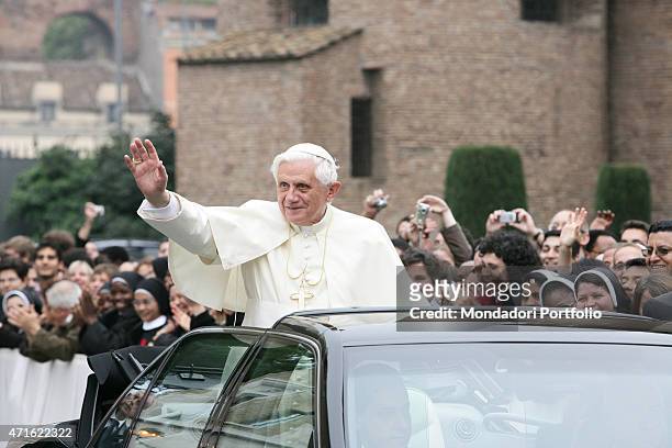 The pope Benedict XVI celebrating the Holy Mass for Ecclesiastical Universities new academic year. Vatican City. 2000s