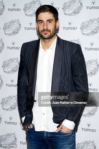 Melendi attends the New Face of Yumas presentation at ME Melia Reina Victoria Hotel on April 30, 2015 in Madrid, Spain.