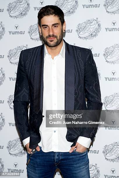 Melendi attends the New Face of Yumas presentation at ME Melia Reina Victoria Hotel on April 30, 2015 in Madrid, Spain.