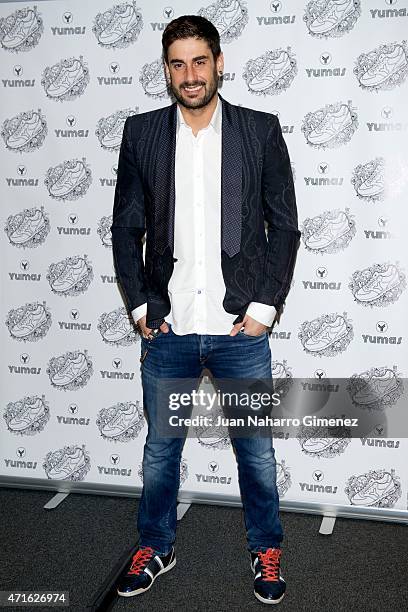 Melendi attends the New Face of Yumas presentation at ME Melia Reina Victoria Hotel on April 30, 2015 in Madrid, Spain.