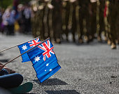 Australian Flags at ANZAC Day