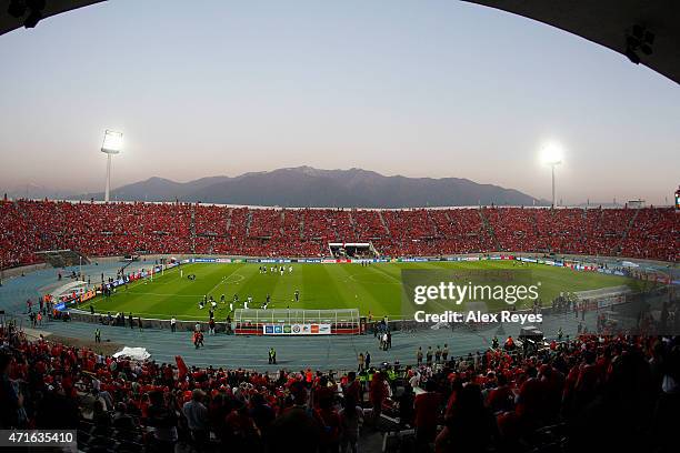 General view of Estadio Nacional Julio Martinez Pradanos during a match between Chile and Ecuador on October 15, 2013 in Santiago, Chile.