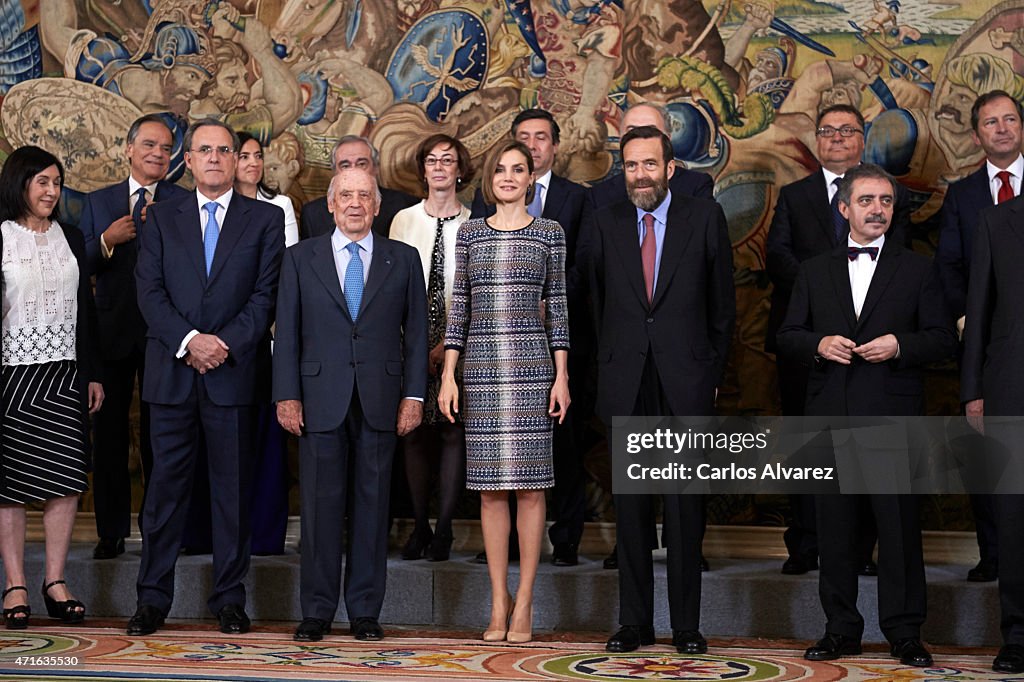 Spanish Royals Attend Audiences at Zarzuela Palace