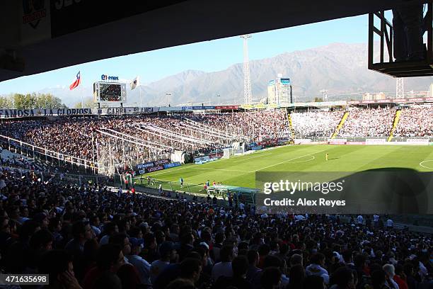 General view of Estadio Monumental during a match between Colo Colo and Universidad Catolica , 2011 in Santiago, Chile.