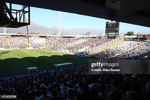 General view of Estadio Monumental during a match between Colo Colo and Universidad Catolica , 2011 in Santiago, Chile.