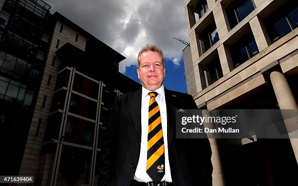 David Armstrong, Group CEO of Wasps poses during the Wasps Media Session at Paternoster Square on April 30, 2015 in London, England.